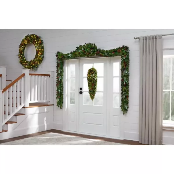 Home Accents Holiday 17 ft. Woodmoore Unlit Artificial Christmas Garland