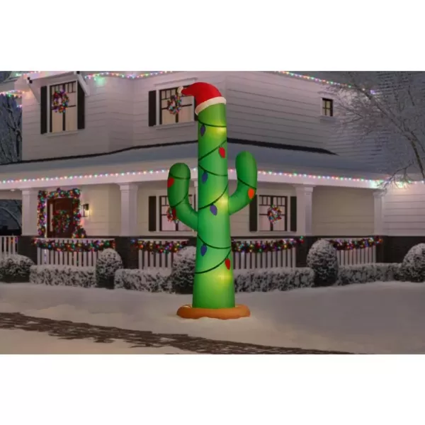 Home Accents Holiday 12 ft. Giant-Sized Inflatable Christmas Cactus