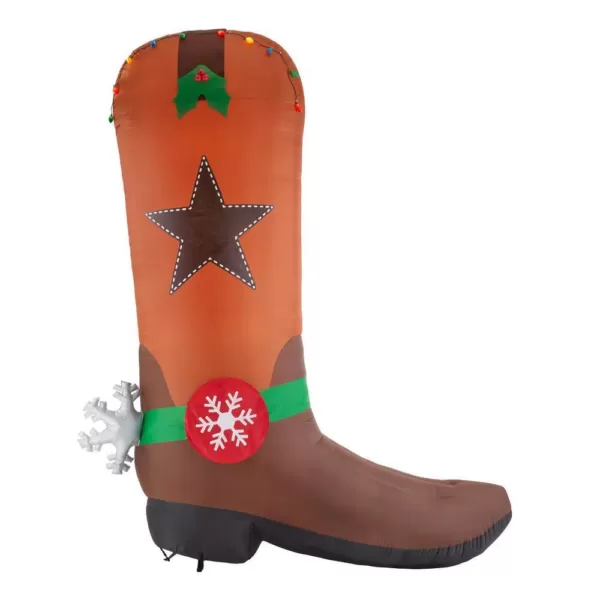 Home Accents Holiday 11 ft Giant-Sized LED Inflatable Cowboy Boot