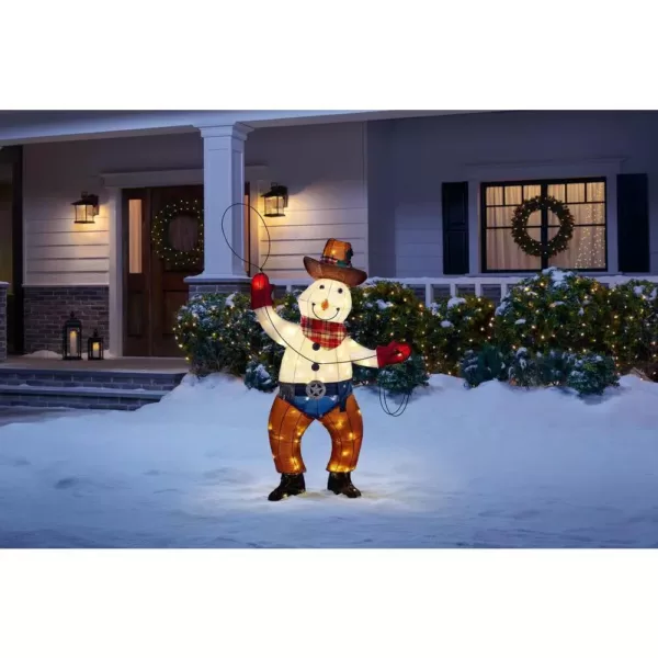 Home Accents Holiday 4 ft LED Cowboy Snowman