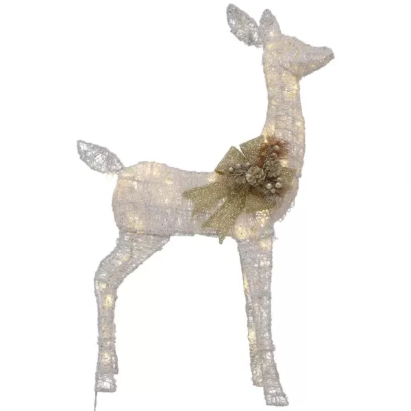 Home Accents Holiday 3 ft LED Lighted White Deer and Doe