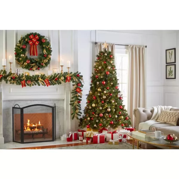 Home Accents Holiday 7.5 ft Alexander Pine Pre-Lit LED Artificial Christmas Tree with 550 SureBright Warm White Lights